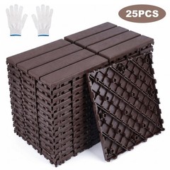 25/50/75/100 PACK Deck Patio Tile Interlocking Plastic Flooring Pavers 12×12”