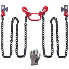 G80 Shipping Container Loading Chain 1/2″ x 5′, Container Hooks w/ Hot Dip Chain