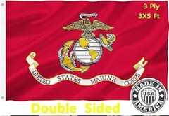 US Marine Corps USMC Flag 3×5 Double Sided Heavy Duty Polyester Licensed