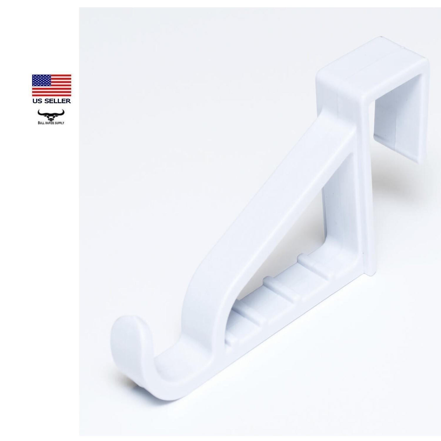 Over the Door Mount White Plastic Clothes Hook Storage Hanger Closet Organizer gallery