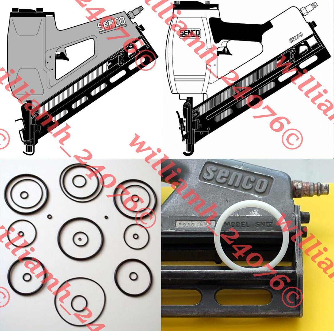 Senco SN4 + SN70 Framing Nailer O-ring + LB3500 Firing Valve Kit gallery