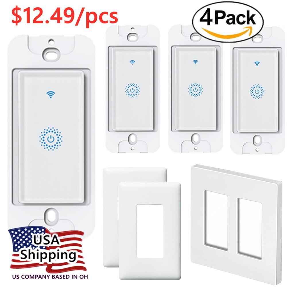 Nexete Smart WiFi Light Switch Remote Alexa Google Voice Control Smart Life App gallery