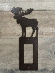 Moose Metal Lightswitch Cover Lodge Rustic Cabin Wildlife Metal Art
