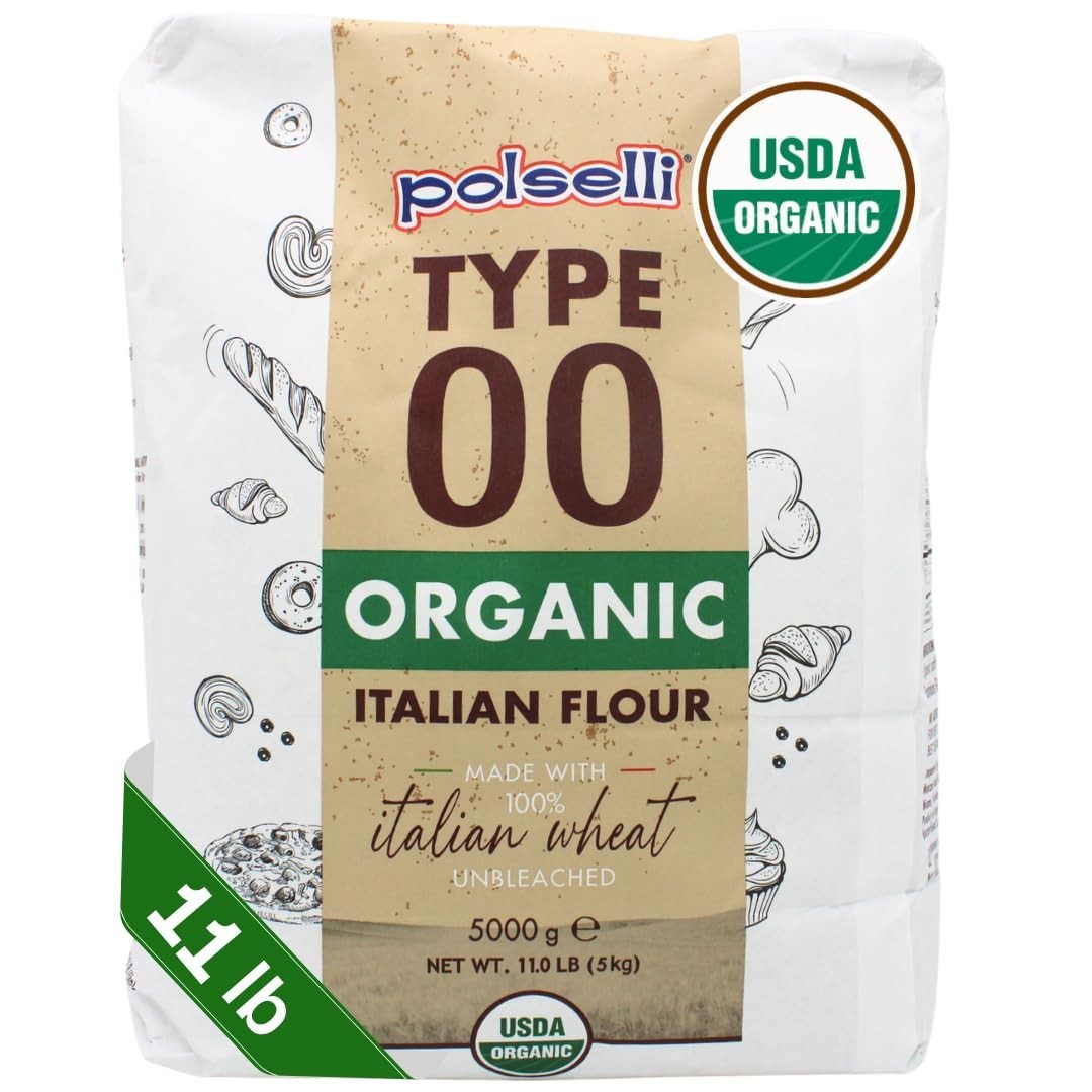 POLSELLI Organic Flour, Type 00, 100% Italian Grain, Double Zero OO... gallery