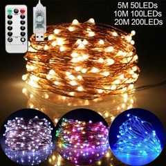USB Twinkle LED String Fairy Lights Copper Wire Party Remote 50/100/200/300 LEDs