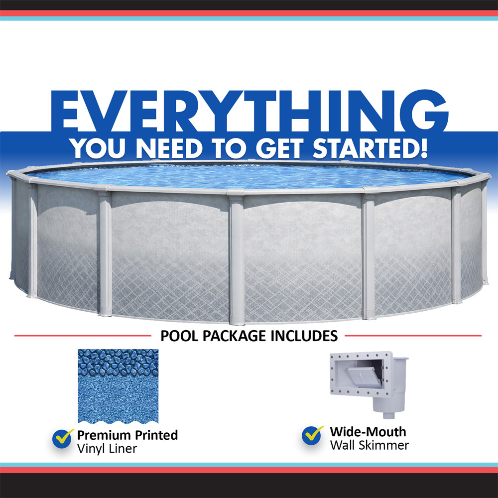Above Ground LIFESTYLE Swimming Pool w/ Liner & Skimmer - (Choose Size) gallery