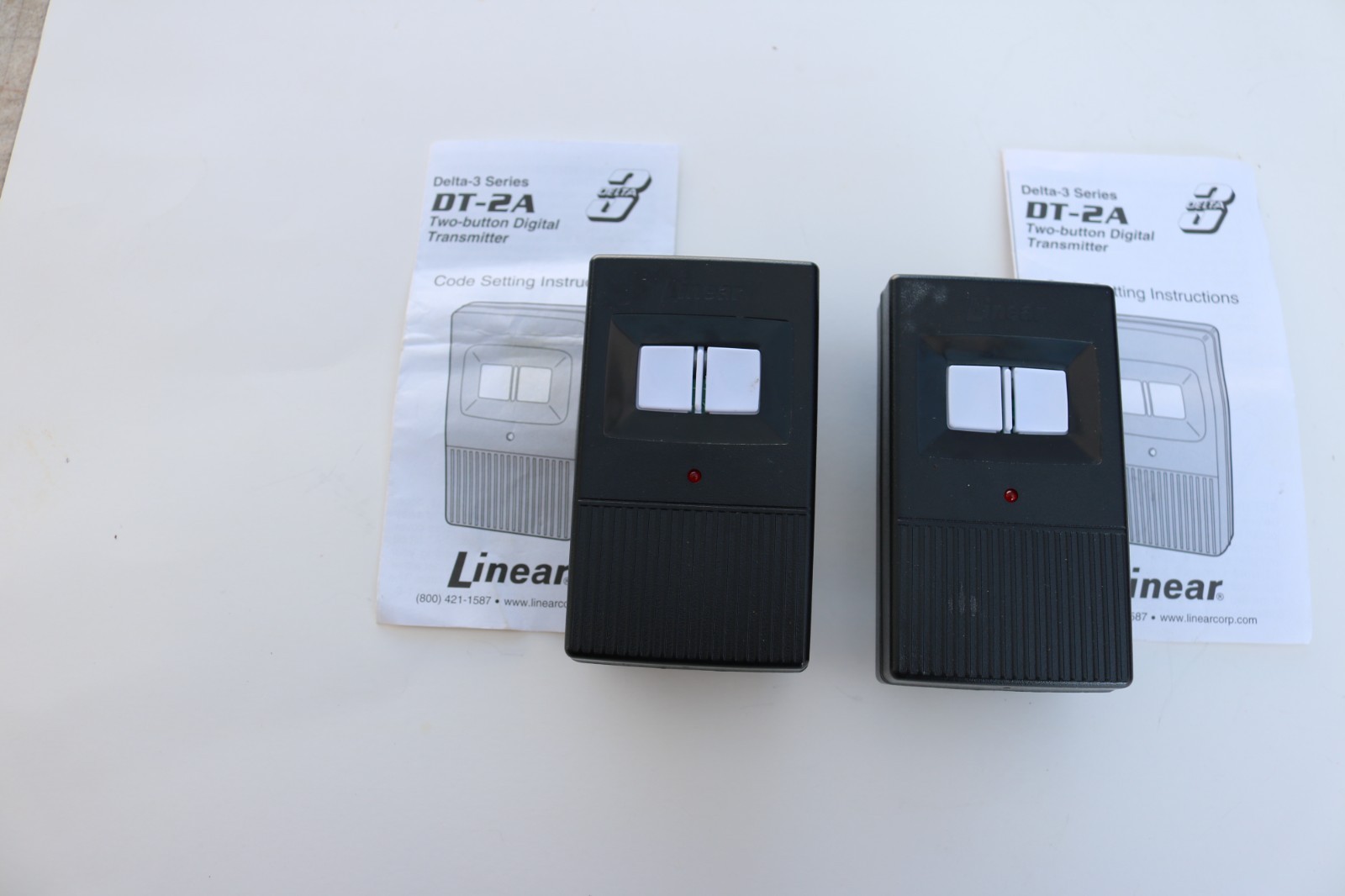 Linear DT-2A 2-Channel Delta-3 Visor Transmitter, Includes 9V Battery. gallery