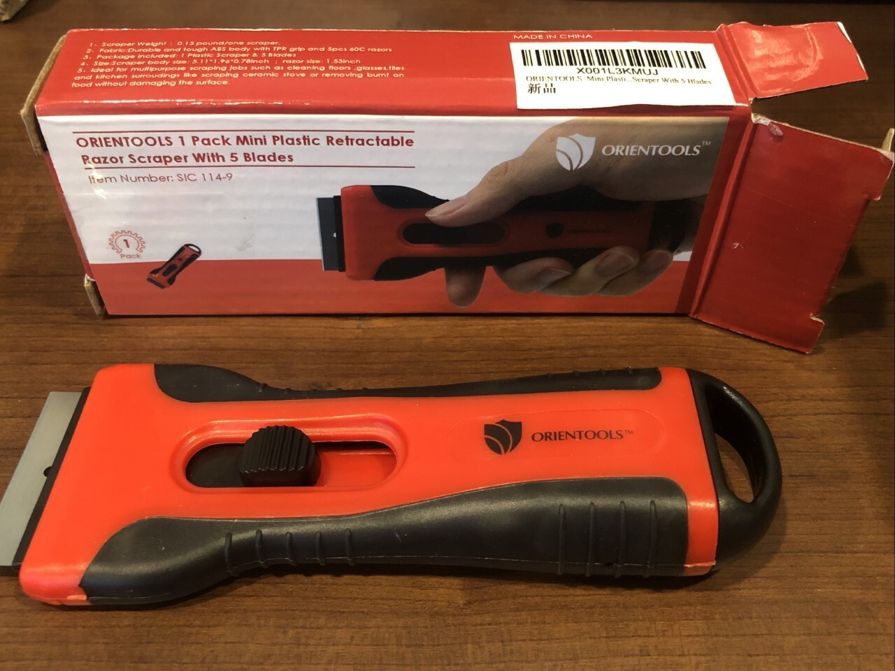 Scraper Razor Blades Mini Plastic Retractable with 5 Blades Window Scraper gallery