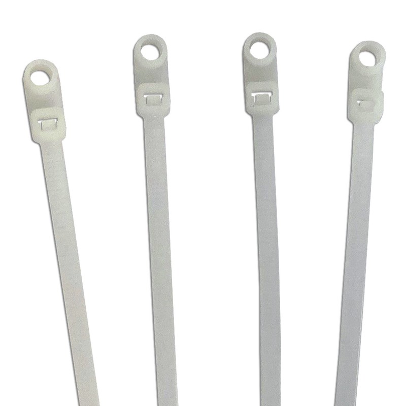 Mounting Head Cable Ties - Screw, Nail, - Size & Color Options - Electriduct gallery