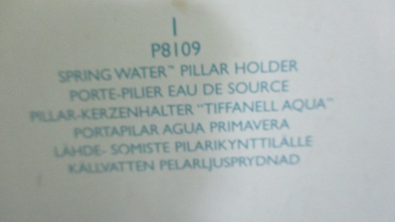 PARTYLITE~ P8109~ SPRING WATER PILLAR CANDLE HOLDER ~ New in Box gallery