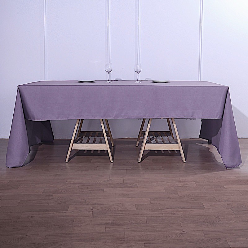 Violet Amethyst 72x120 RECTANGLE POLYESTER TABLECLOTH Catering Dinner Supplies gallery