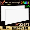 2X4FT LED Flat Panel Light 8400LM 75W 5000K Dimmable Drop Ceiling Office Lights gallery