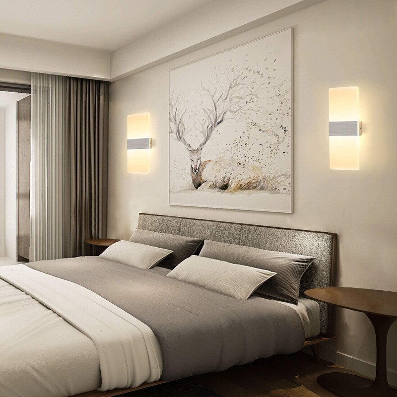 LED Modern Wall Lighting Up Down Cube Bedroom Sconce Lamp Fixture Light Indoor🔥 gallery