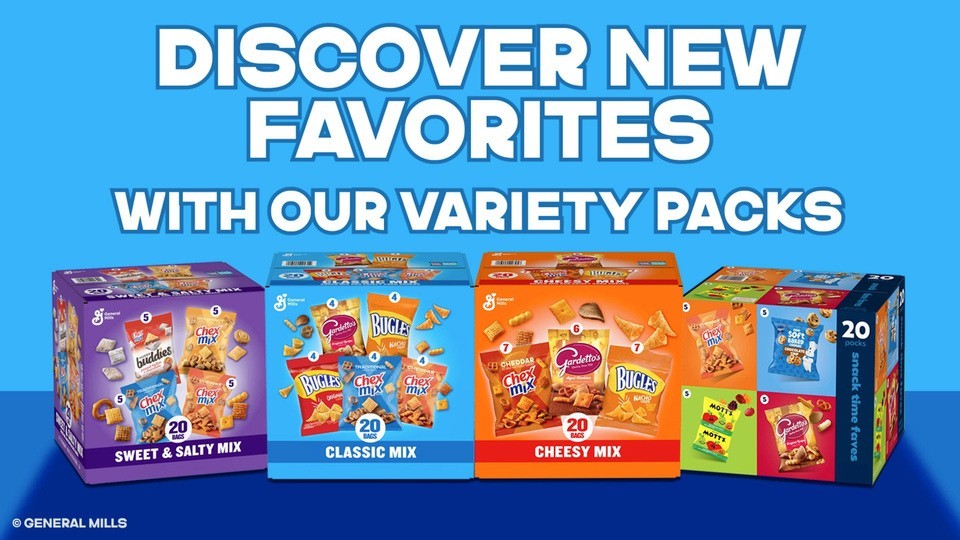 Chex Mix Cheddar Snack Mix, Single Serve Snack Bags, Multipack, 10 Count, 17.5 o gallery