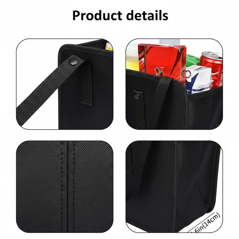 Universal Car Waterproof Storage Bag Box Hanging Trash Tin for Rear Seat gallery