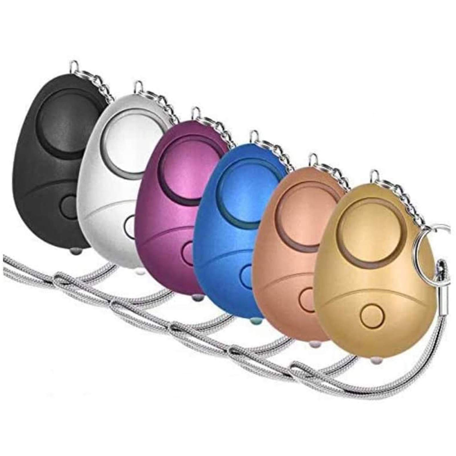KOSIN Personal Safety Alarm, 6 Pack 140DB 2.7 x 1.7 x 0.7 inch, Multi gallery