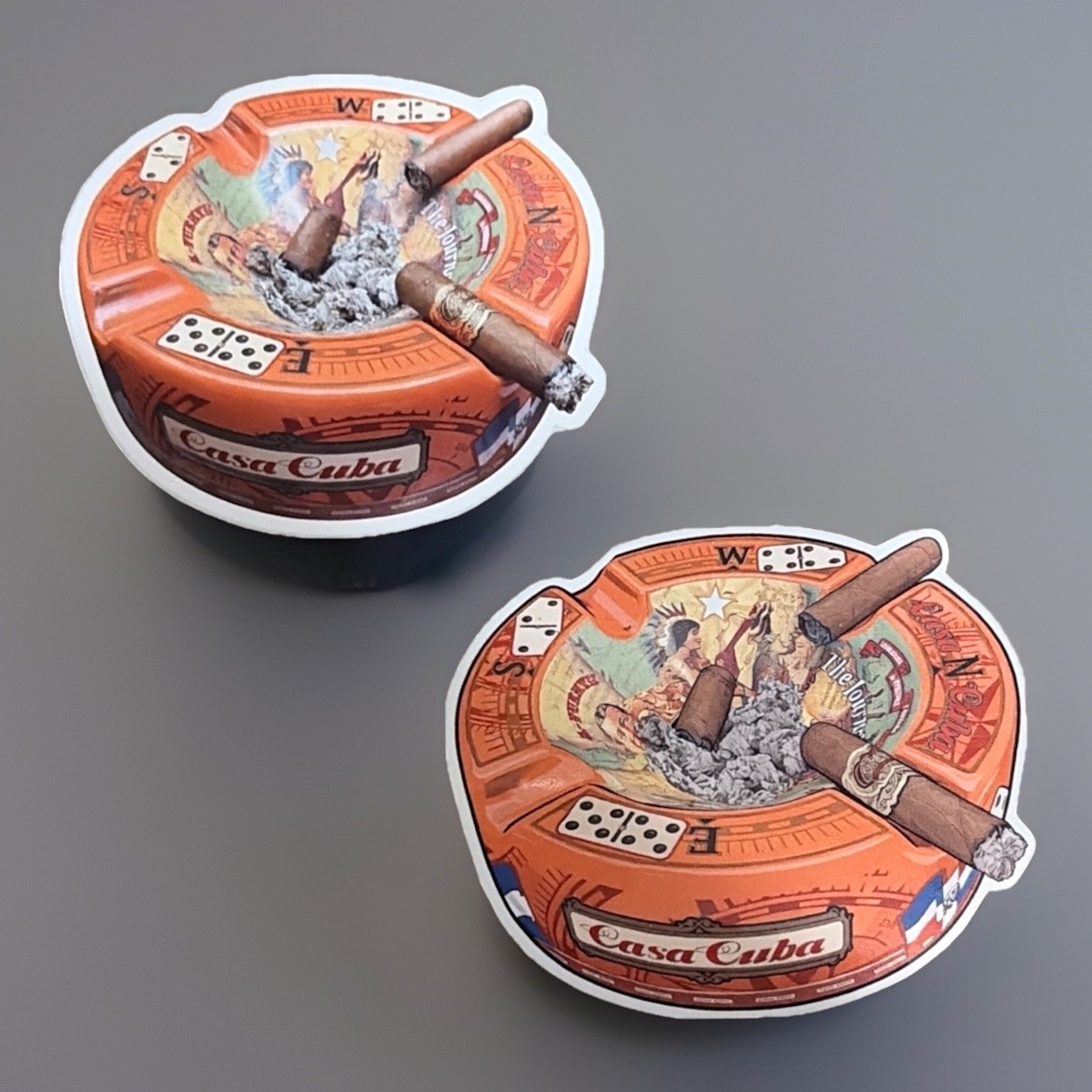 Casa Cuba Cigar Ashtray Stickers (2 Pack) Custom Design gallery