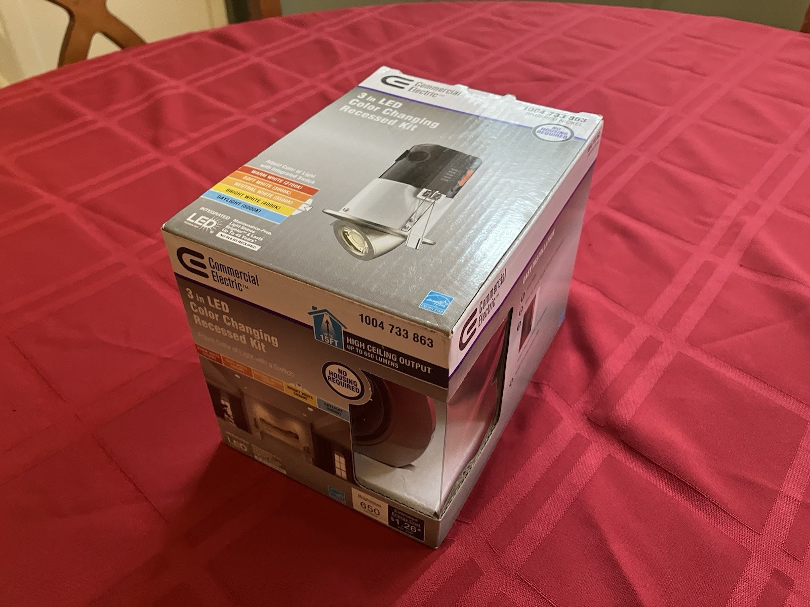 LED Color Changing Light Bulb Recessed Commercial Electric Premium Downlight 3" gallery