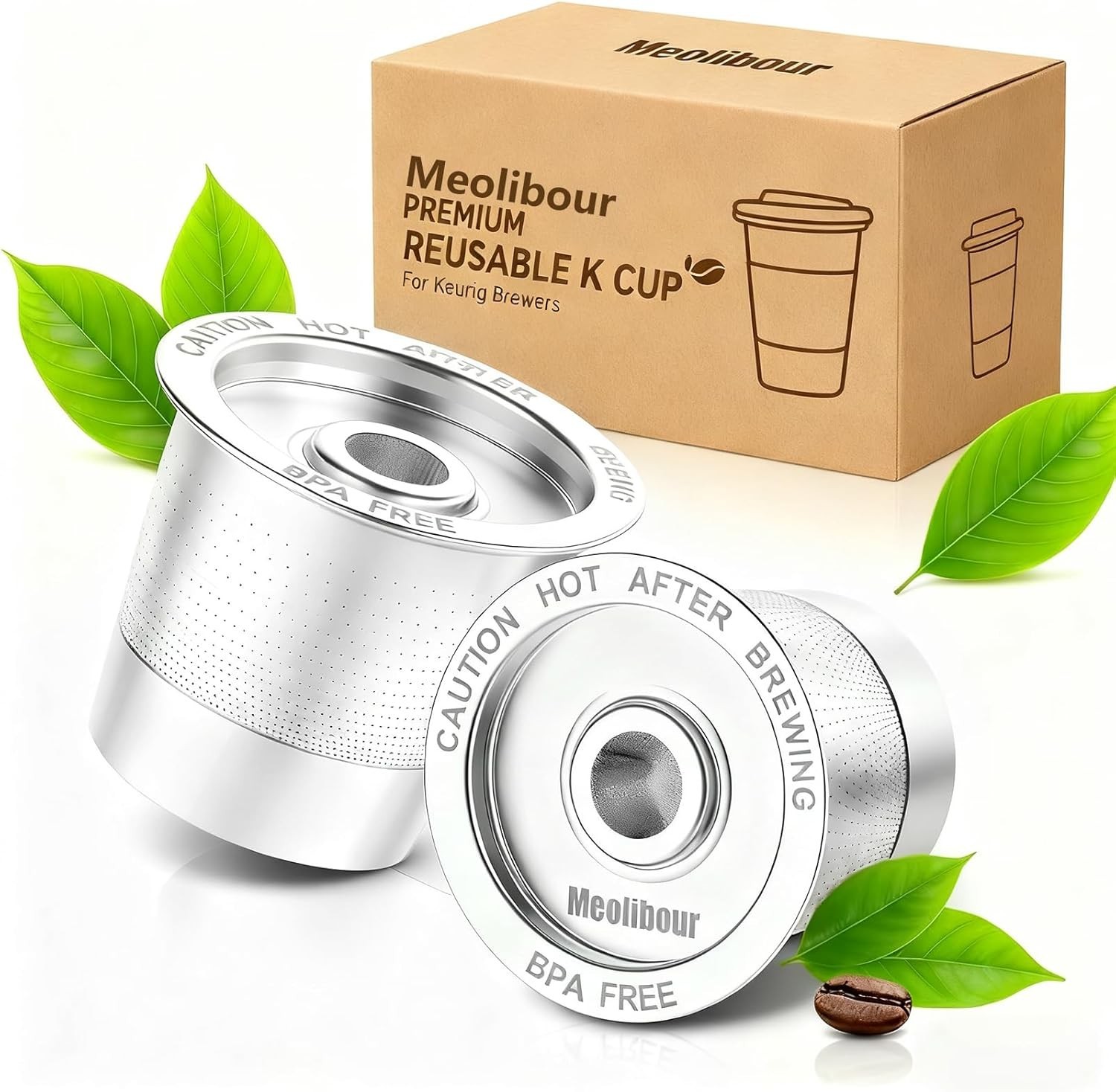 2-Pk Stainless Steel Reusable K Cup Coffee Filters for Keurig 1.0 & 2.0 or Other gallery