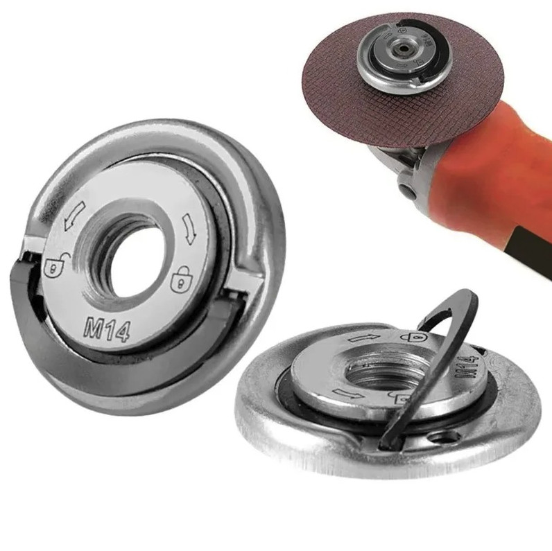 M14 Quick Release Self-Locking Flange Nut Press Plate Grinder Clamping Tool gallery
