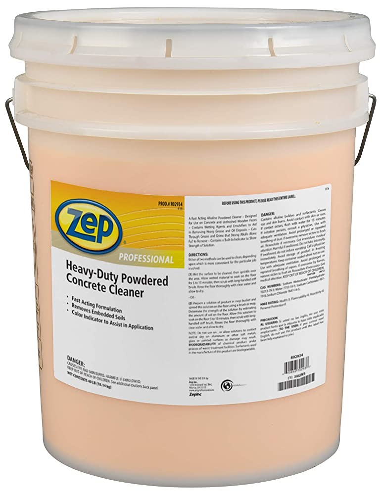 Zep Professional Heavy-Duty Powdered Concrete Cleaner - 40 LB Bucket (1 Unit) gallery