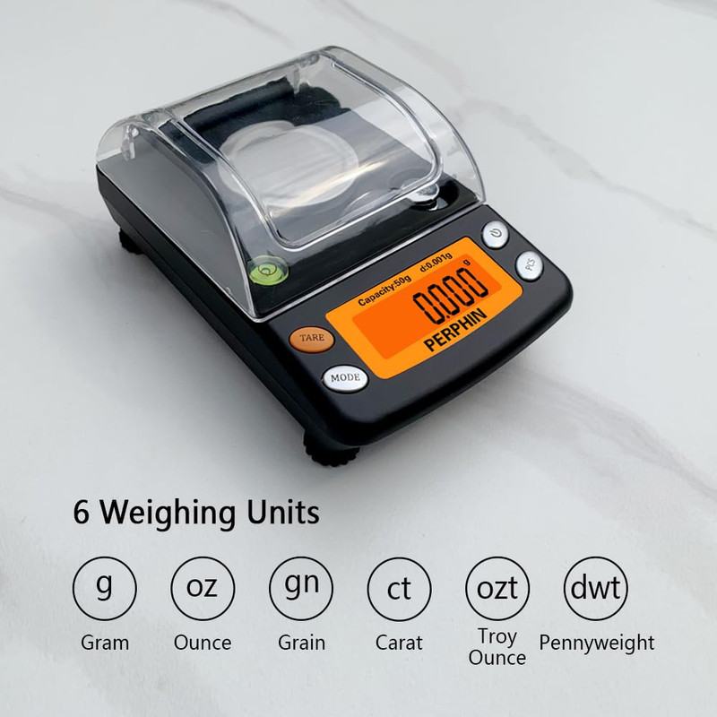 Milligram Scale, Dual Powered, Large Display, Mg Scale, Adjustable Feet, 50G X 0 gallery