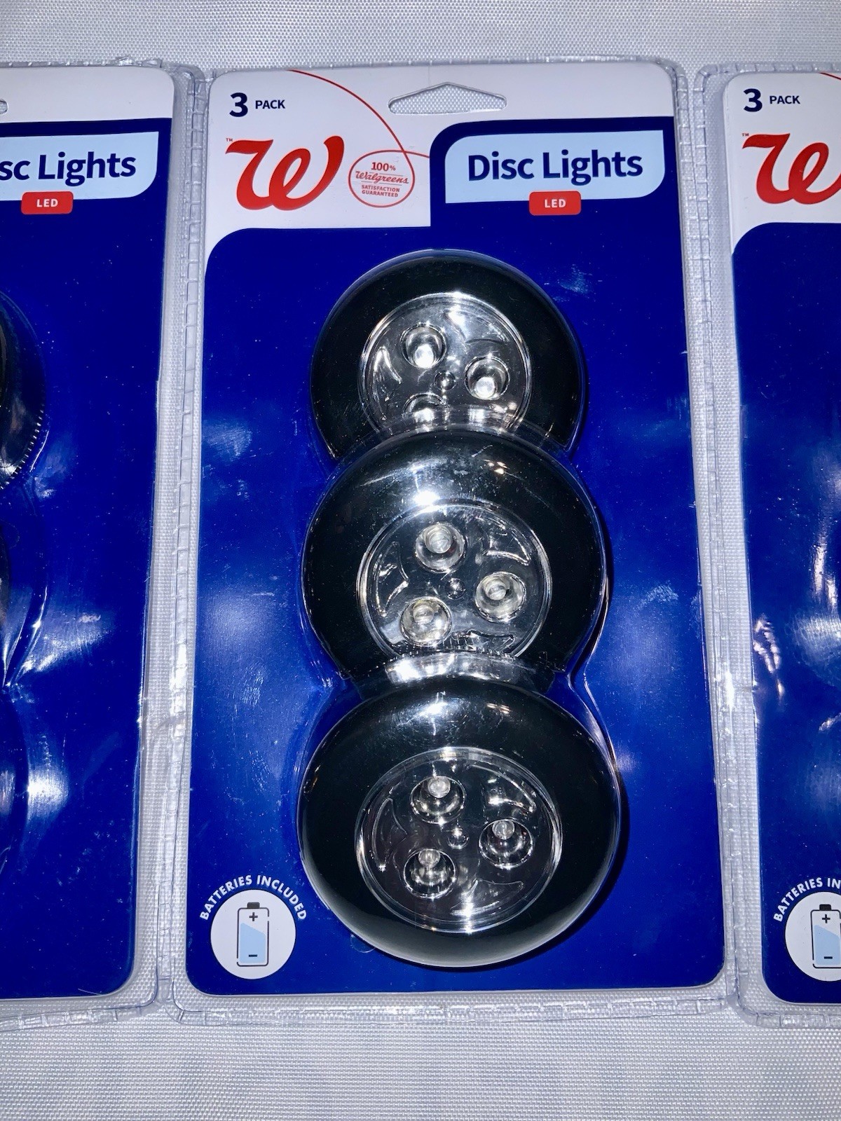 BATTERIES INCLUDED Tap push Disc puck LED Lights 9 Pack Household, Garage, Shed gallery