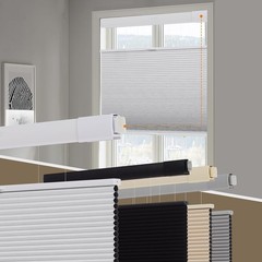 No Tools or Drill Blackout Cellular Shades Windows Cordless Top Down Bottom Up