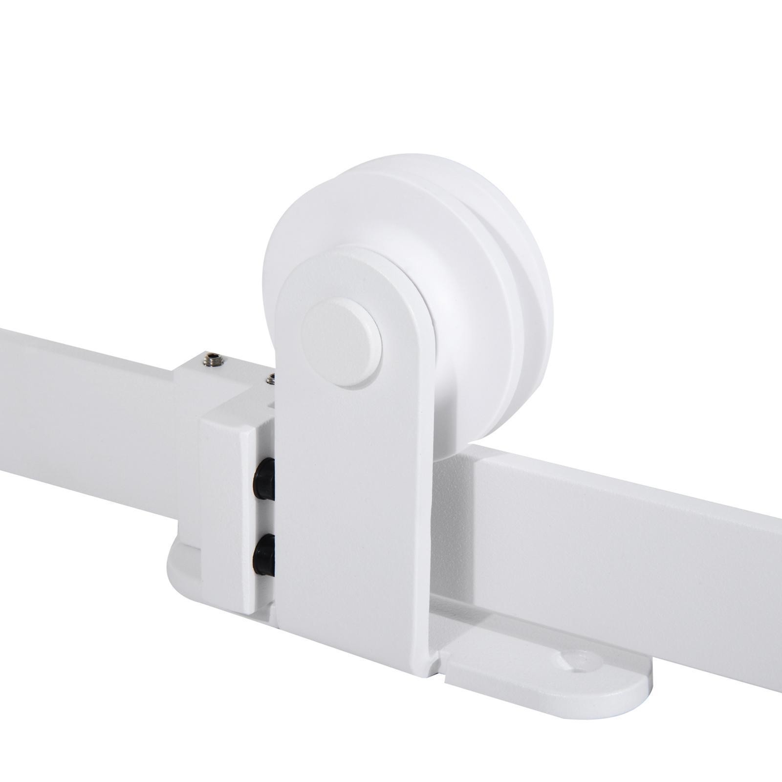 Interior Barn Door Hardware Kit Heavy Duty Sliding Rail System for Two Doors gallery