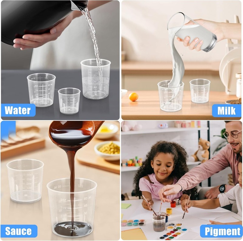 3 Pack Measuring Cup Set, Includes 1 Oz (30 Ml), 2 Oz (60 Ml) and 3.4 Oz (100 Ml gallery