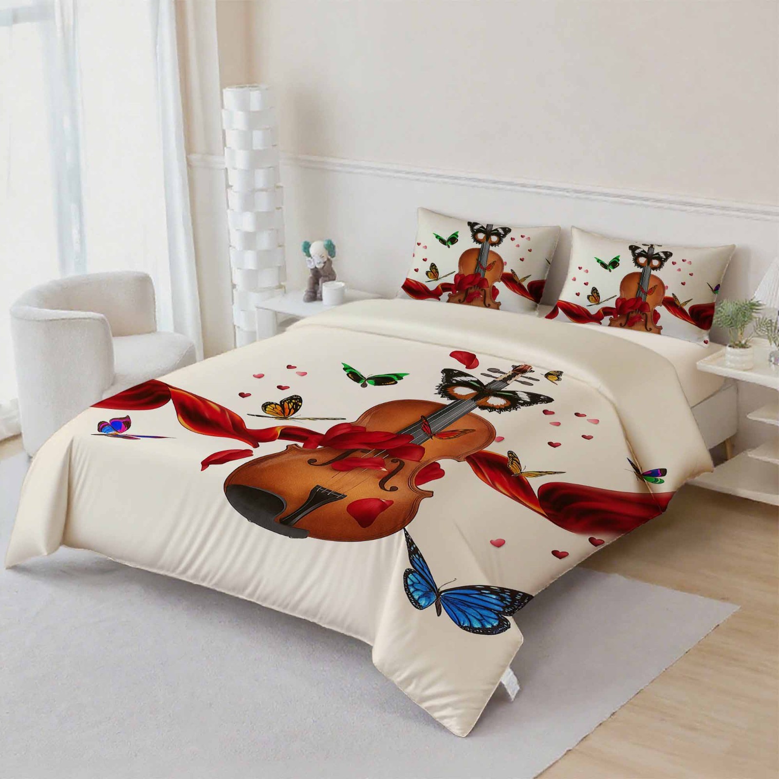 3D Violin Quilt Cover Set Bedding Sets Pillowcases gallery