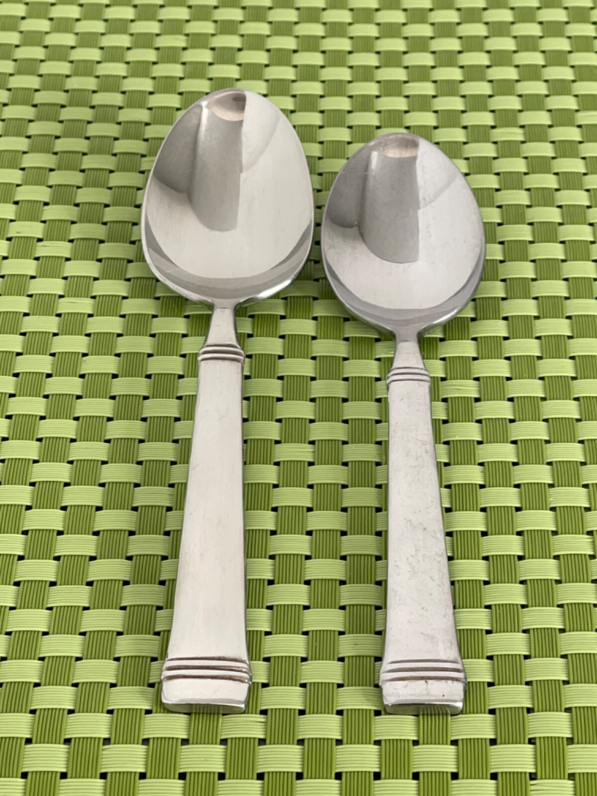 Reed & Barton BREWSTER Stainless Oval Soup Spoon & Teaspoon Flatware B63G gallery