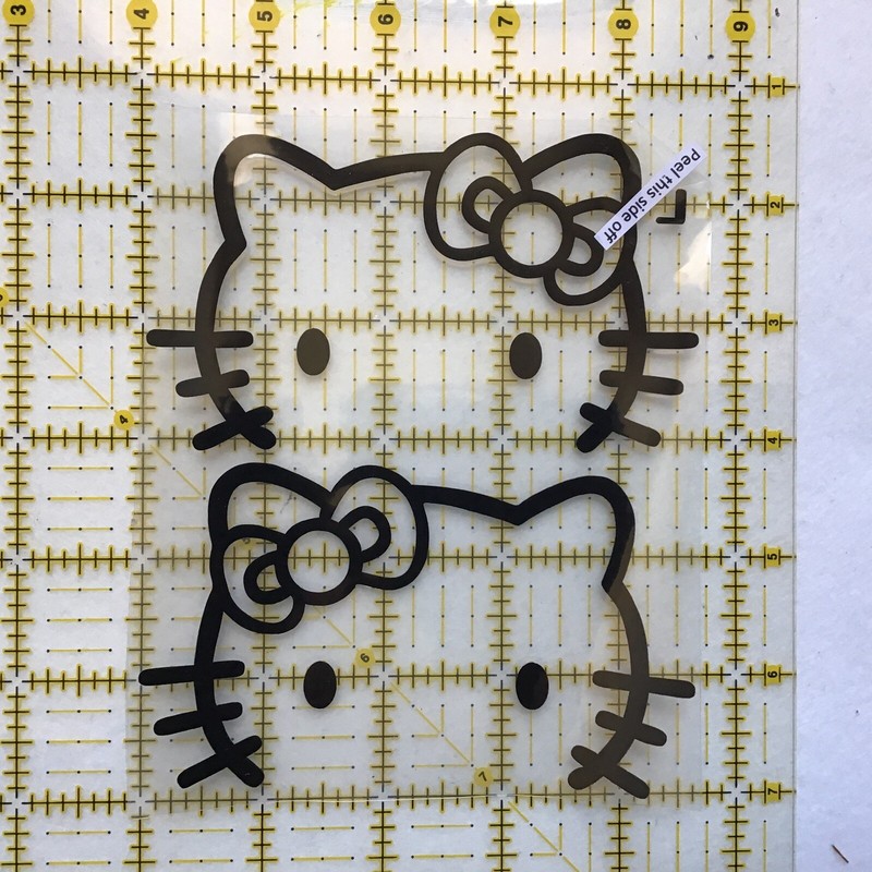 2pcs Red, Silver, Black, Hello Kitty Car Rearview Mirror Decal Sticker St-62 gallery