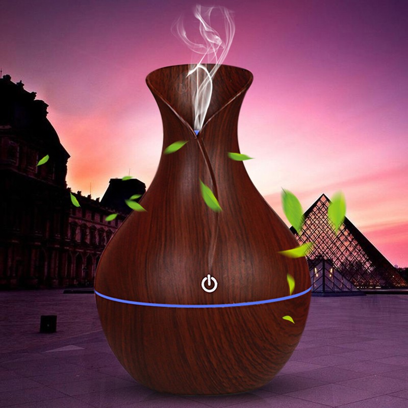 130ML Aroma Essential Oil Diffuser Wood Grain Aromatherapy Humidifier - 2 colors gallery