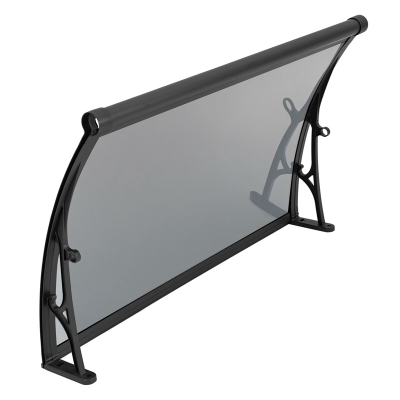 Window Awning Front Door Eaves Canopy 40"x24" Polycarbonate Roof Sun Shade Cover gallery
