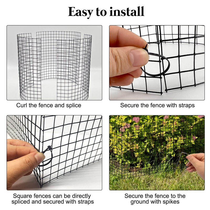 15 Pcs Large Wire Plant Protector from Animals, 5 Pack 24" H X 12" Dia Metal ... gallery