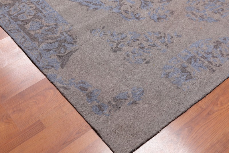 5'3" x 7'5" Handmade Erased pattern Wool Loop & Cut pile Area Rug AOR9847 Taupe gallery