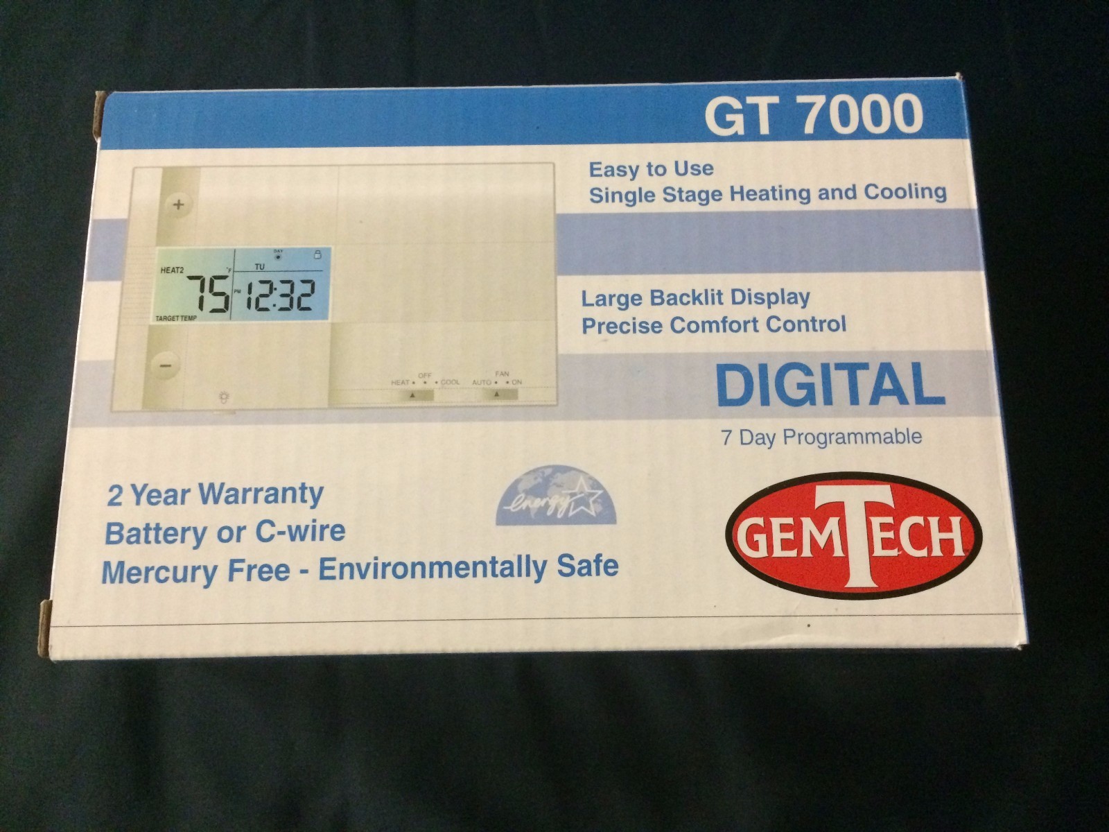GT7000 7 DAY PROGRAMMABLE SINGLE STAGE 1 HEAT / 1 COOL gallery
