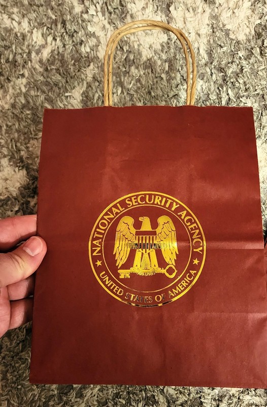 National Security Agency gift bags with foil NSA logo (5 blue, 5 red) gallery