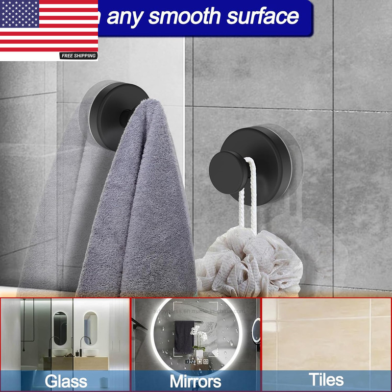 Suction Cup Hooks for Shower, Removable Towel Hooks for Bathroom Window Glass Do gallery