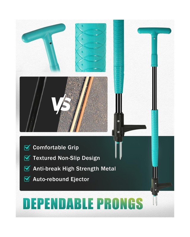 Breeze Touch 39" Weed Pulling Tool, 3-Claw Detachable Weed Puller T... Fast Ship gallery