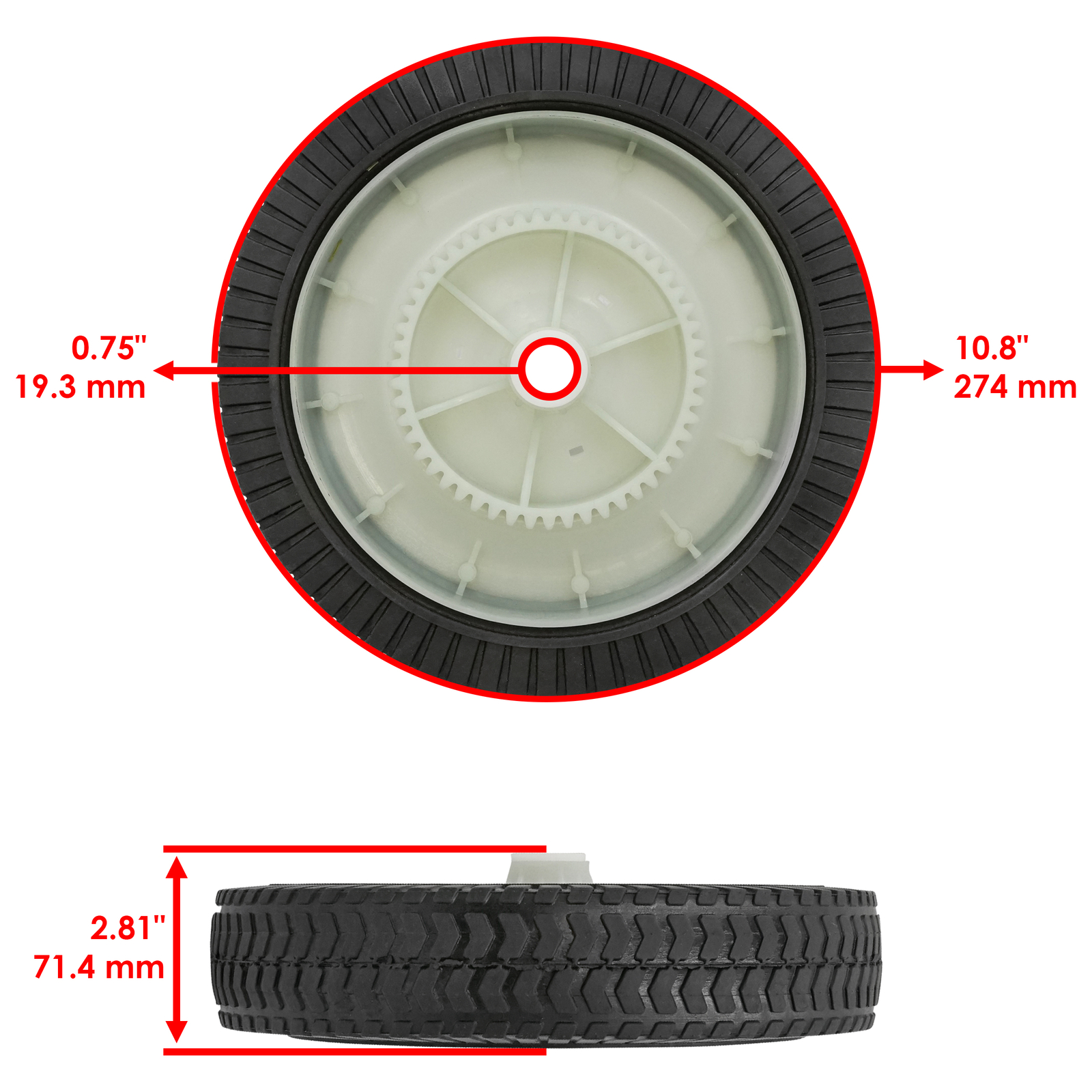 Caltric Lawn Sweeper Wheel Tire For MTD 19468S AF-44985 4636-018 gallery