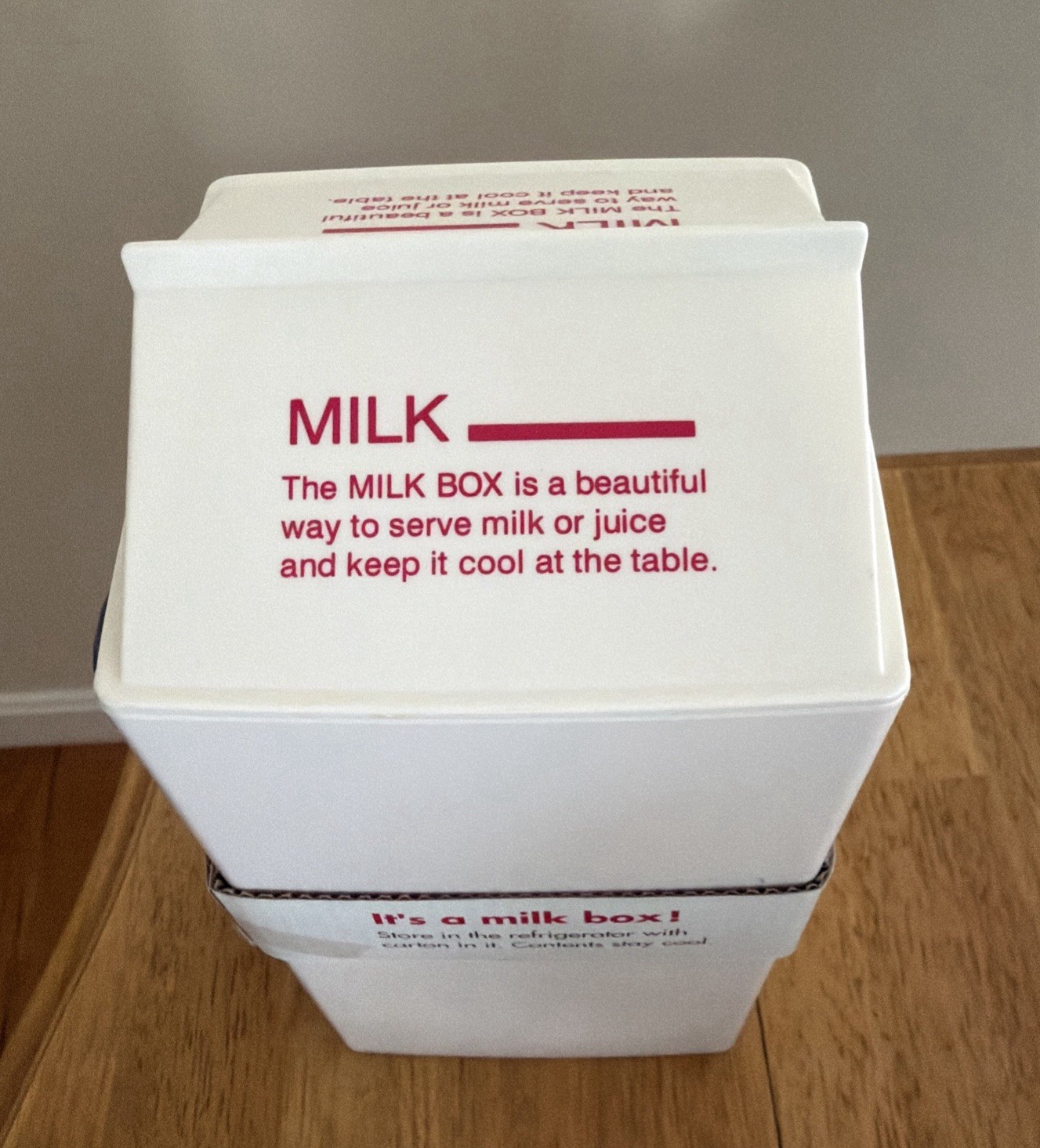 VTG Metrokane MILK BOX Plastic Container Carton Keeper New In Packaging gallery