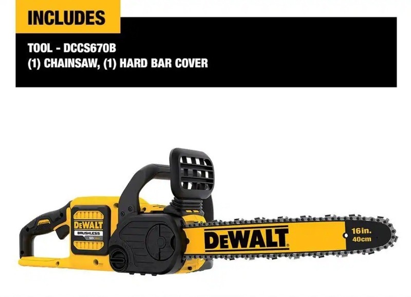 DeWALT DCCS670B 60V MAX FLEXVOLT 16” Brushless Chainsaw (Tool Only) gallery