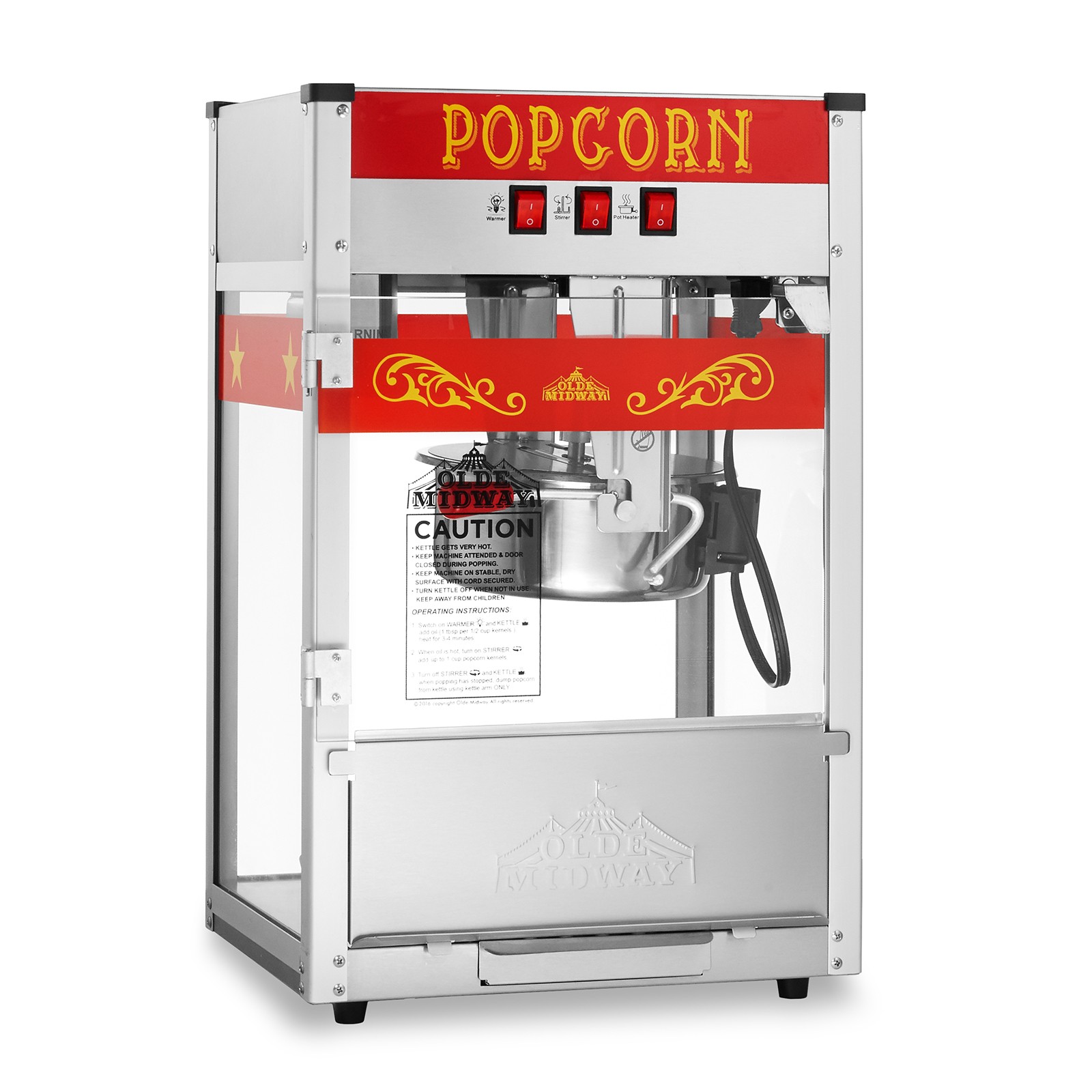 OPEN BOX - Commercial Popcorn Machine Maker Popper with 8-Ounce Kettle gallery