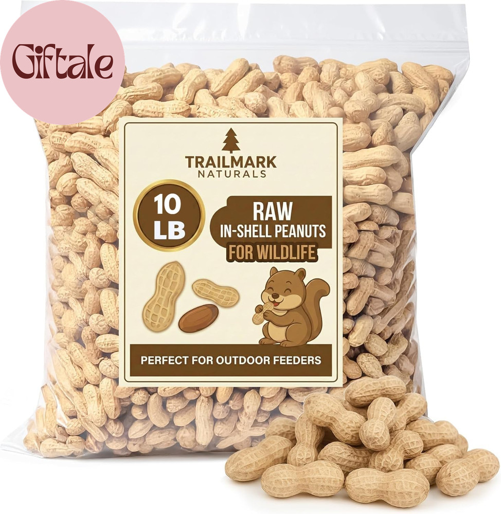 10 LB - Raw Peanuts for Squirrels, Raw in Shell Peanuts for Birds and Wildlife-