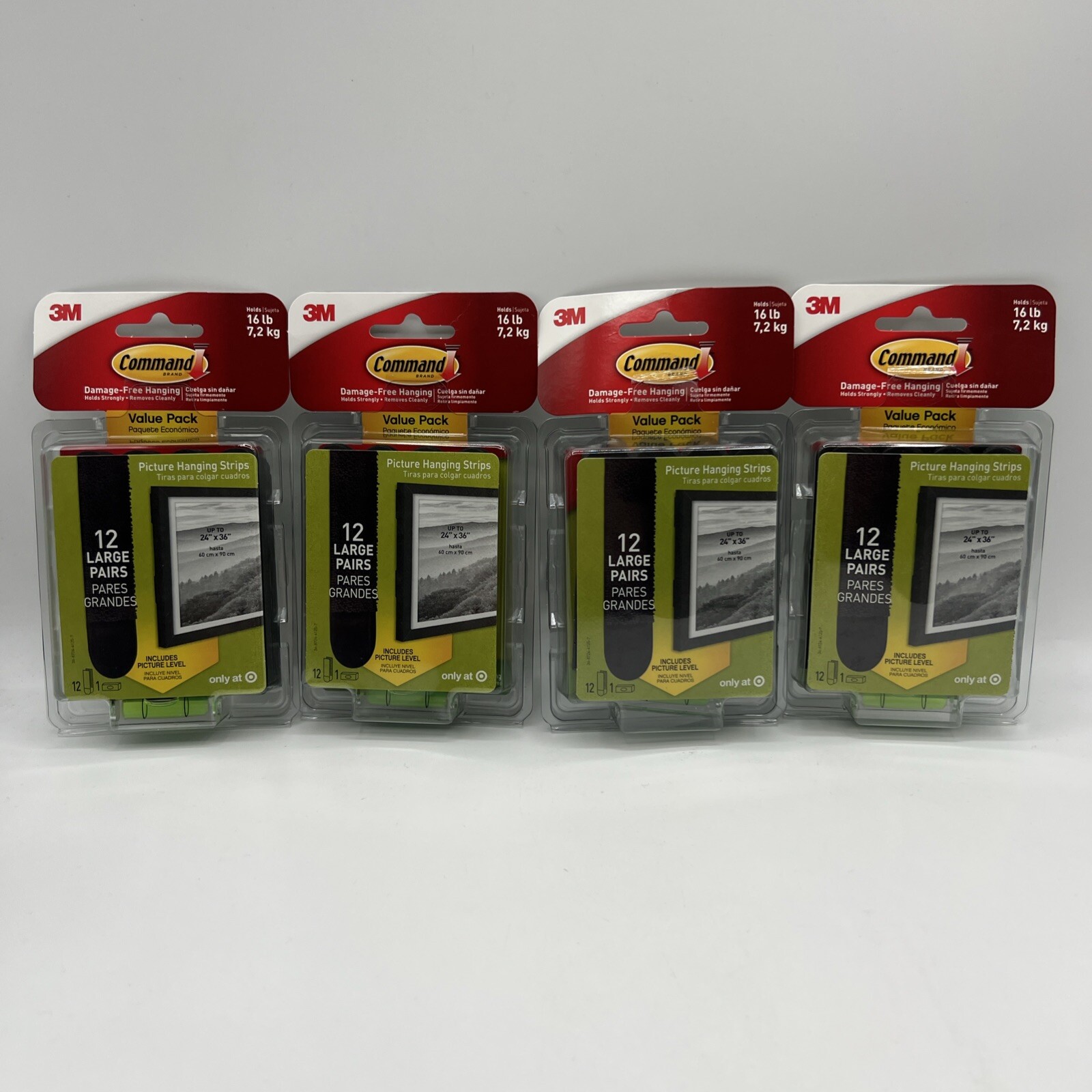 3M Command Strips 12 Large Picture Poster Hanging Black Includes Level 4 Pack gallery