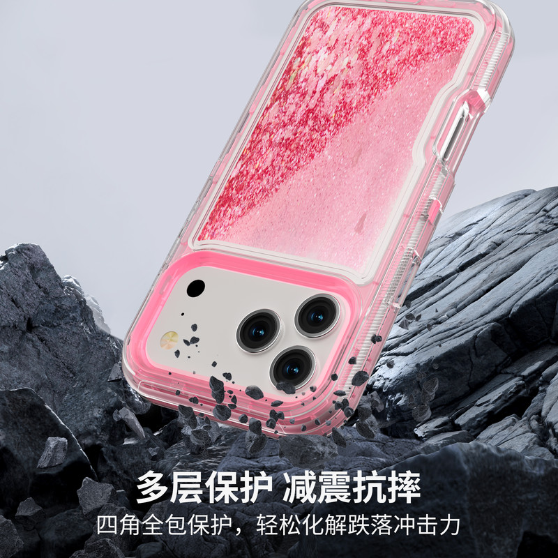 Shockproof Case For iPhone 16 15 14 13 12 11 Pro Max XS XR Liquid Glitter Cover gallery