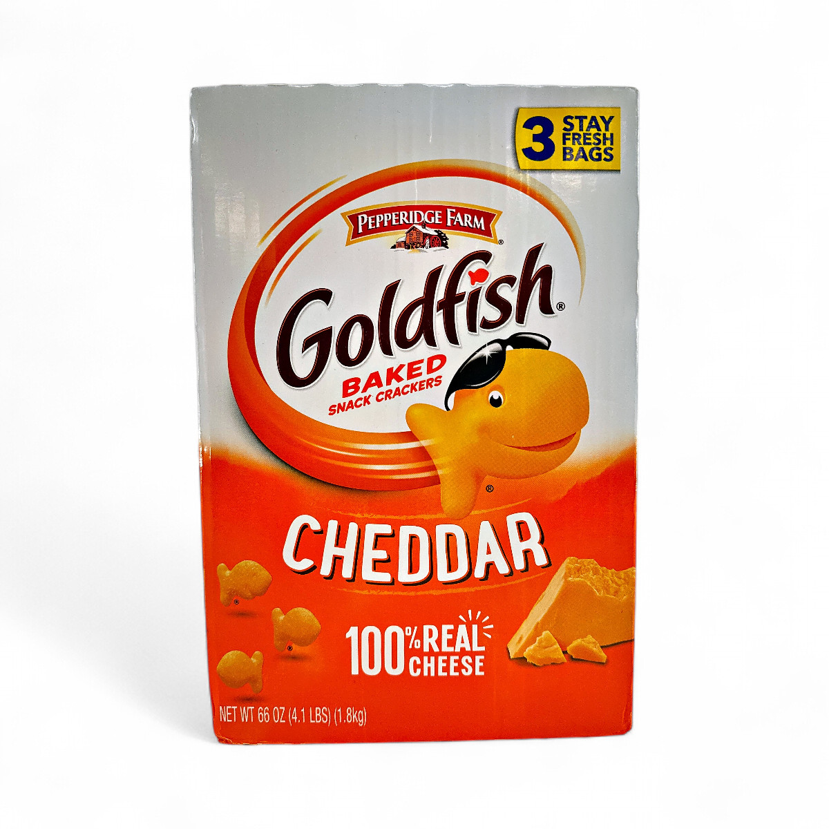 Pepperidge Farm Goldfish Crackers Baked Snacks, Cheddar - 66oz gallery