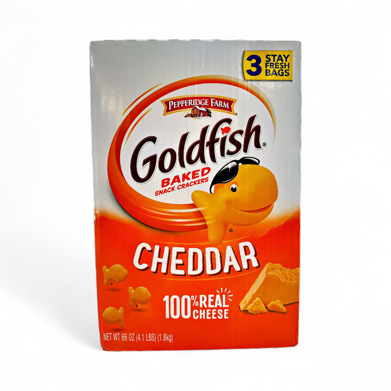 Pepperidge Farm Goldfish Crackers Baked Snacks, Cheddar - 66oz gallery